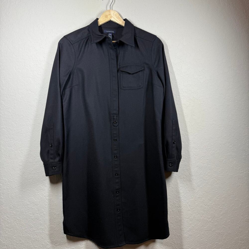 Women's Lands' End 100% Wool Petite Shirtdress Size‎ 6P